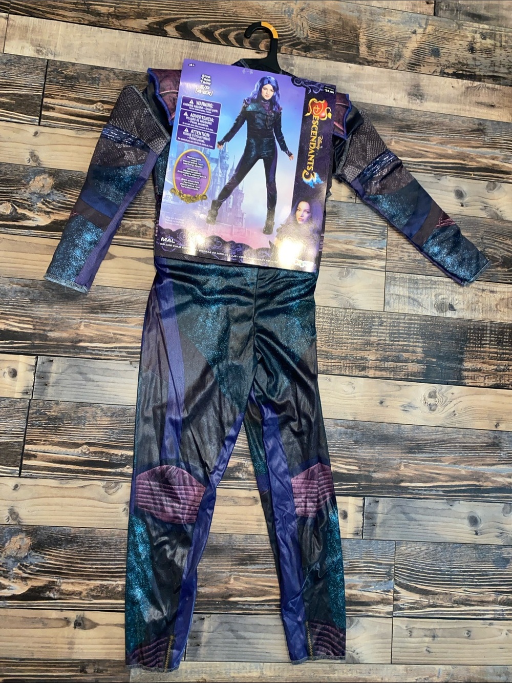 Disney deluxe Descendants Girls' Mal-Inspired Purple and Teal Jumpsuit Costume - Picture 1 of 5